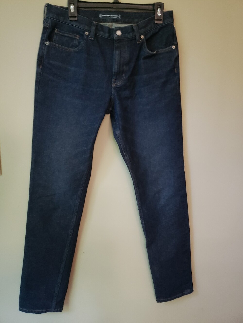 Men's  Everlane Uniform Slim 4 Way Stretch Organic Jean - Dark Indigo - 33 x 32